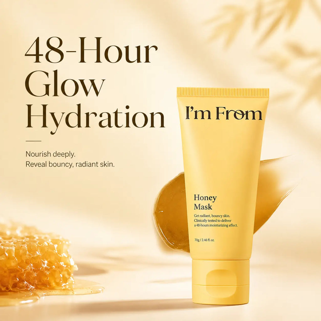 I'M from Fig & Sweet Honey Skincare Duo - Exfoliating Scrub and Nourishing Wash-Off Treatments for Hydrated, Radiant Skin (Korean Beauty)