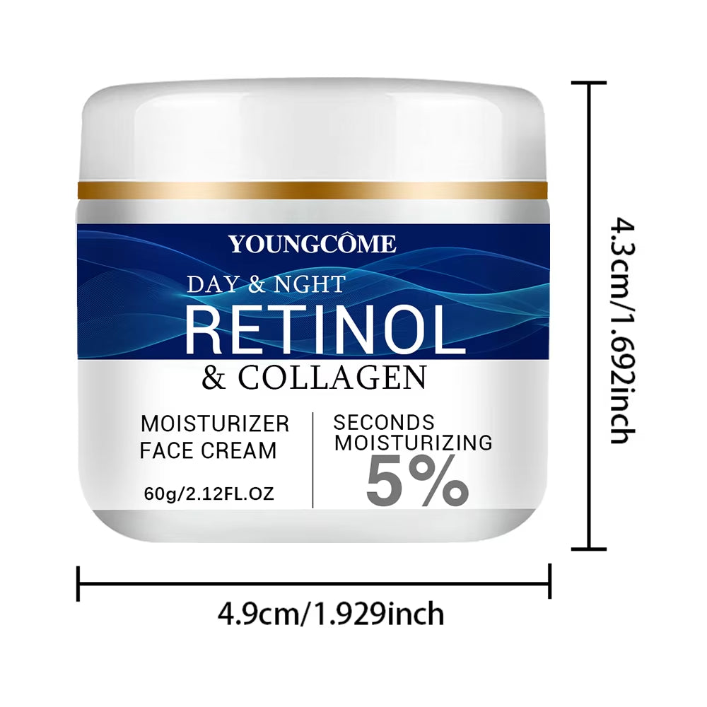 2Pcs Snail Essence Cream with Hyaluronic Acid, Retinol Moisturizing Firming Lightening Repairing Smooth Skincare Whitening Cream