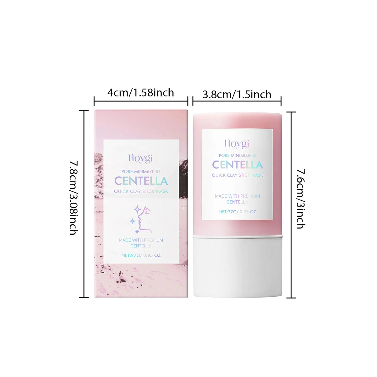 Korea Centella Rapid Pore Cleansing Clay Mask Quick Moisturizing Soothing Facial Brightening Face Mask Korean Skincare 27G