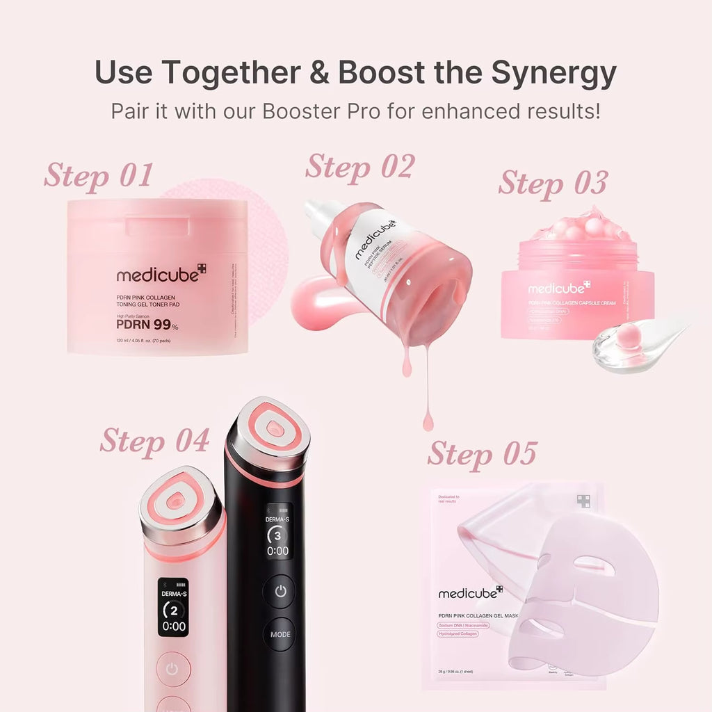 Medicube Salmon Dnapink Peptide Serum, Pink Glow Serum, Peptide, Niacinamide, Hydrating Moisturizing & Firming Uneven Skin Serum