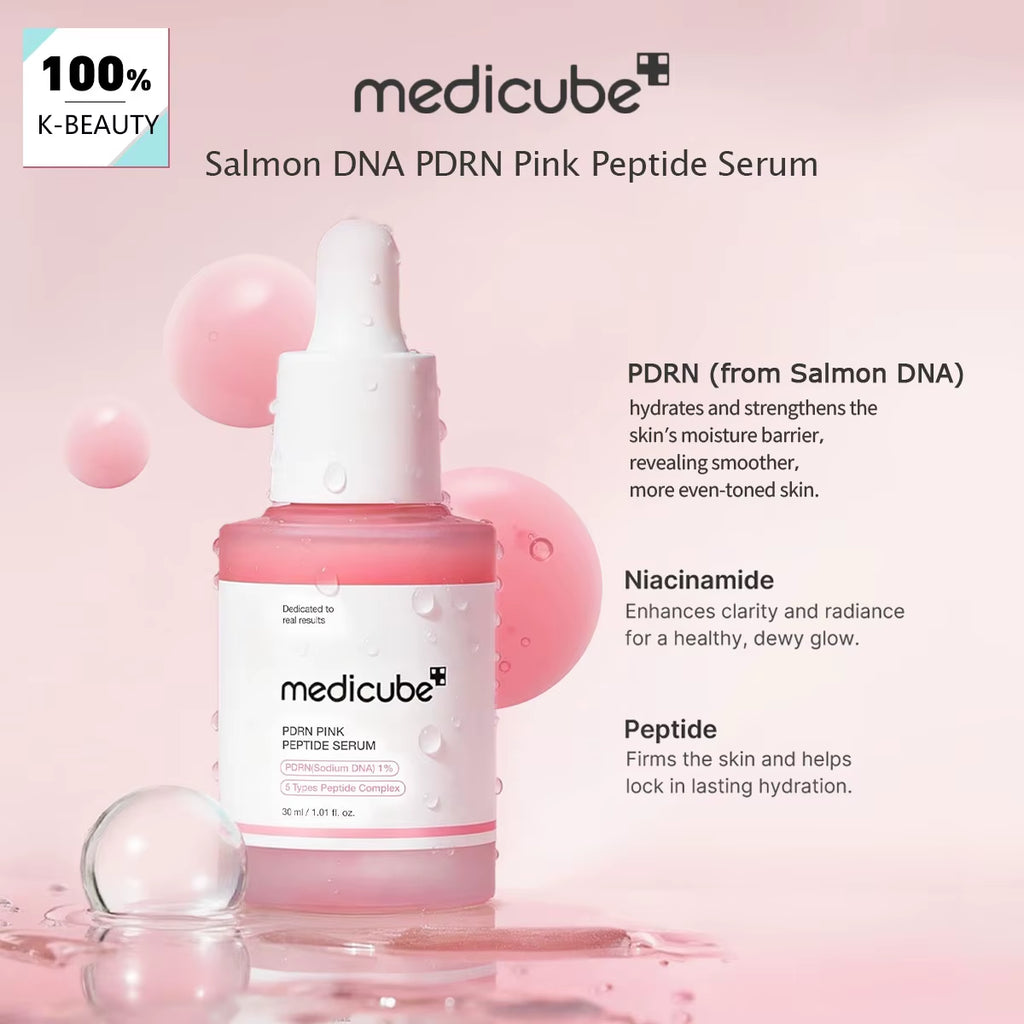 Salmon DNA PDRN Pink Peptide Serum,Smooth&Fast-Absorbing,Refreshing&Non-Sticky,Korean Skincare,K-Beauty,Korean Makeup