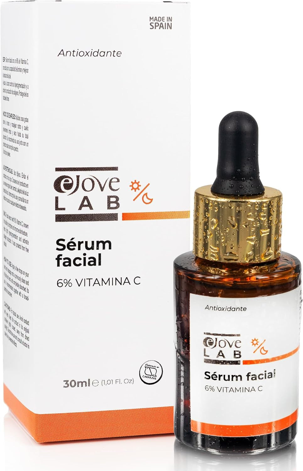 Serum Facial Vitamina C - Hidratante Facial, Antiarrugas, Antimanchas Para La Cara - Serum Contorno Ojos Antiojeras Mujer Y Hombre - Vitamina C Serum Facial Skincare Previene Arrugas Y Acne - EJOVE
