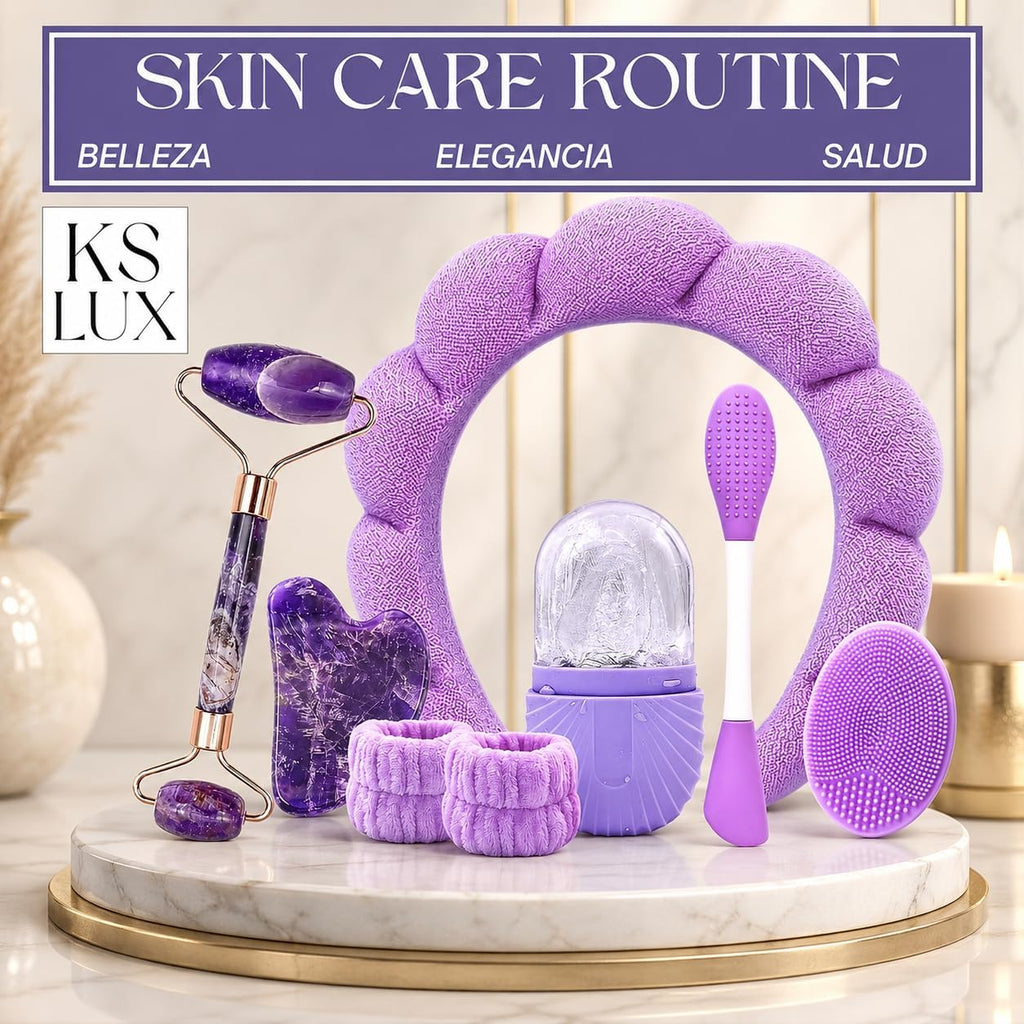Skincare Kit, Skin Care, Pack Regalo Mujer, Skincare Coreano, Rutina Skincare Pack, Hielo Para La Cara, Gua Sha Facial, Ice Roller Facial, Skin Care Coreano, Regalos Originales Para Mujer Joven, KSLUX