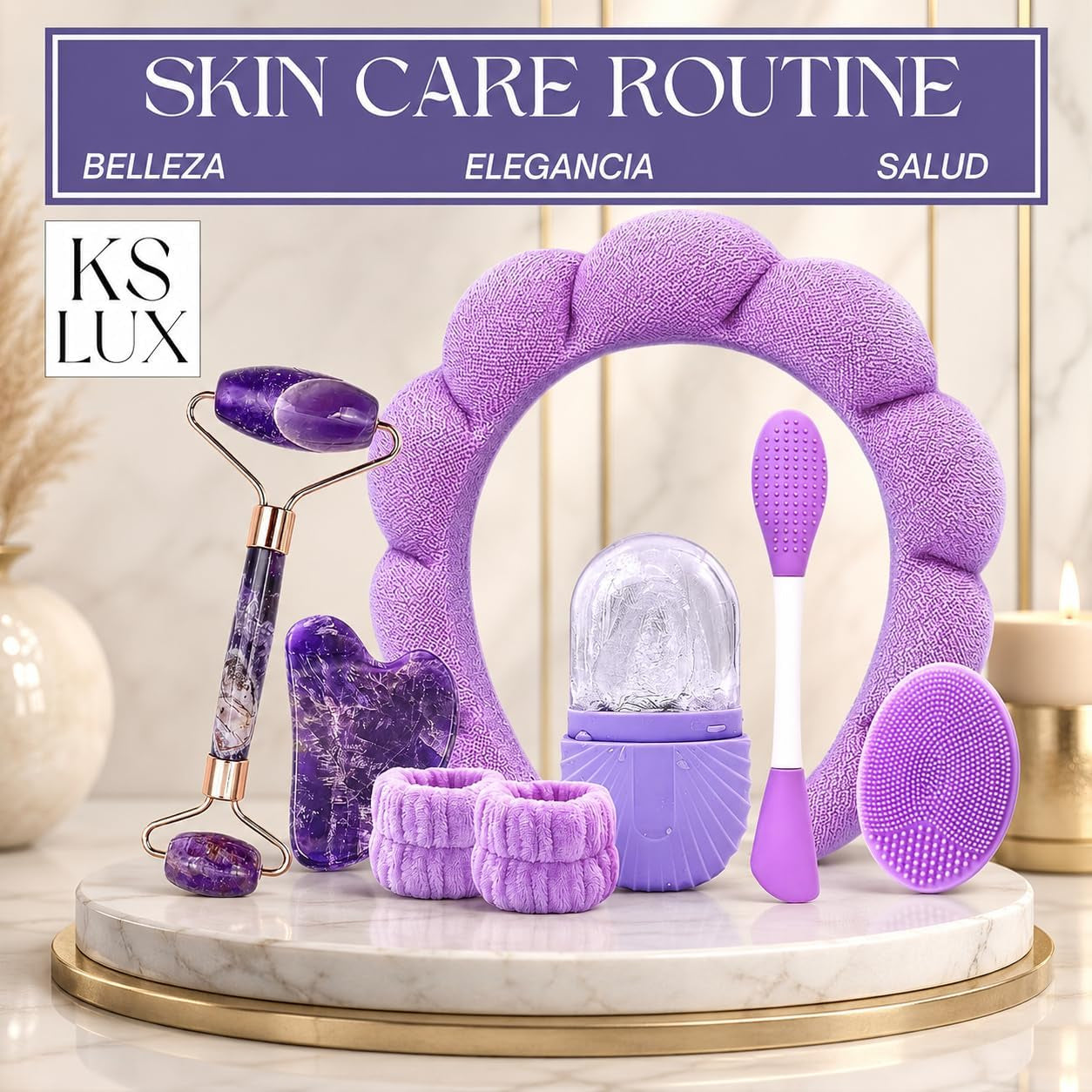Skincare Kit, Skin Care, Pack Regalo Mujer, Skincare Coreano, Rutina Skincare Pack, Hielo Para La Cara, Gua Sha Facial, Ice Roller Facial, Skin Care Coreano, Regalos Originales Para Mujer Joven, KSLUX