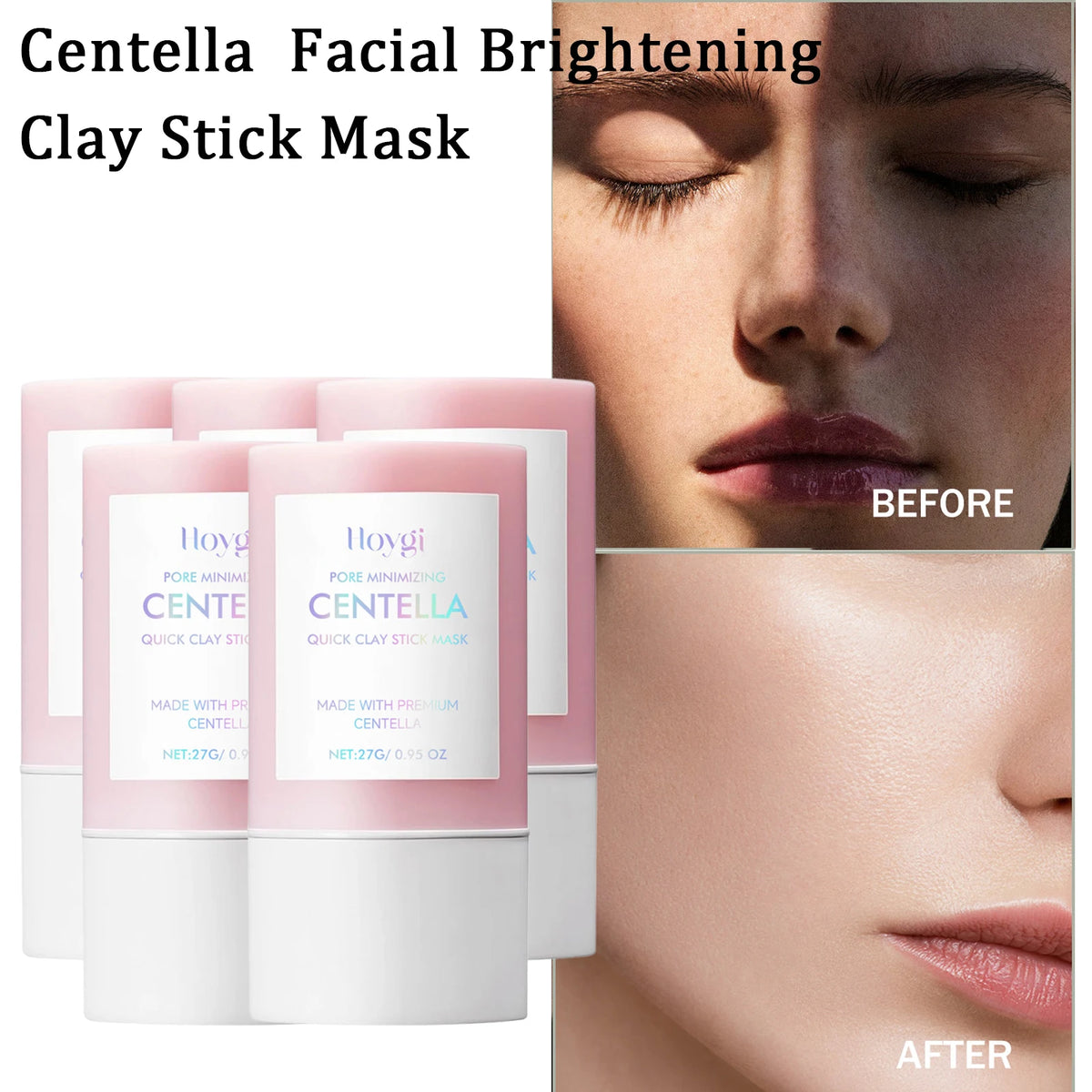 Korea Centella Rapid Pore Cleansing Clay Mask Quick Moisturizing Soothing Facial Brightening Face Mask Korean Skincare 27G