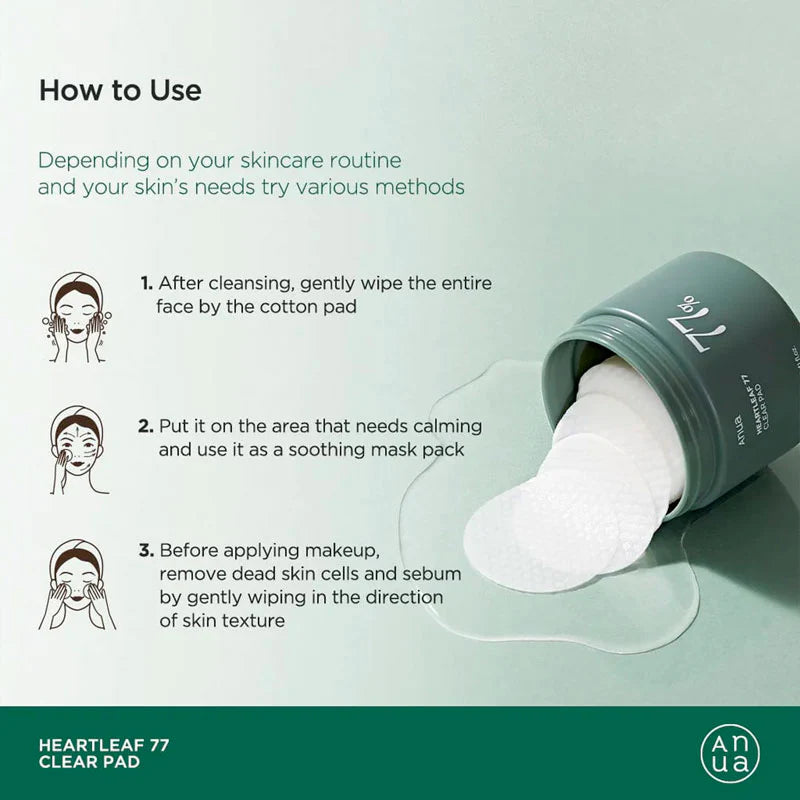 Heartleaf 77% Clear Pad 160Ml / 70Pads