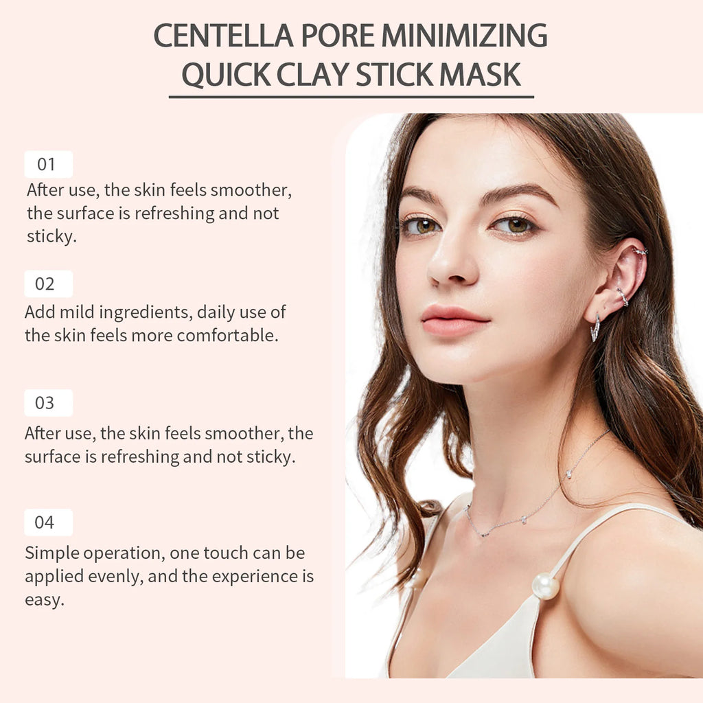 Korea Centella Rapid Pore Cleansing Clay Mask Quick Moisturizing Soothing Facial Brightening Face Mask Korean Skincare 27G
