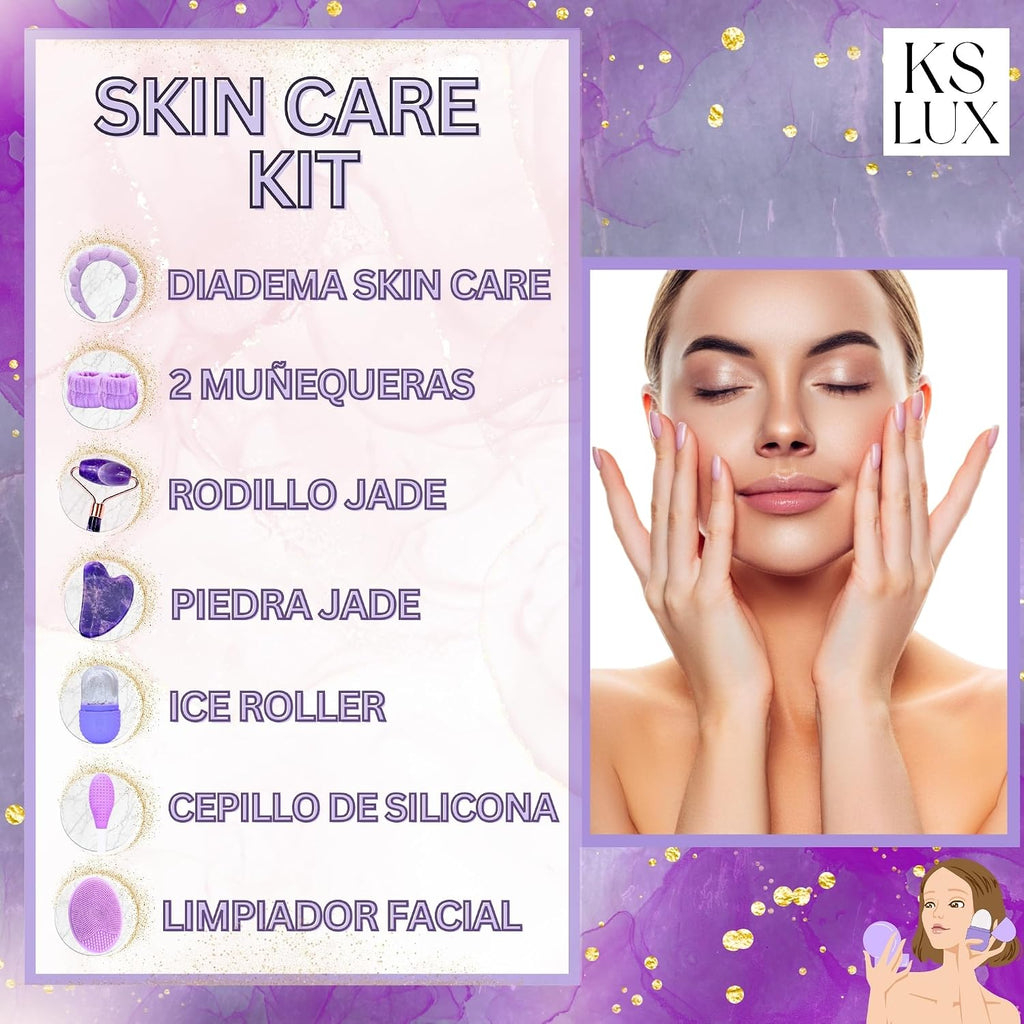 Skincare Kit, Skin Care, Pack Regalo Mujer, Skincare Coreano, Rutina Skincare Pack, Hielo Para La Cara, Gua Sha Facial, Ice Roller Facial, Skin Care Coreano, Regalos Originales Para Mujer Joven, KSLUX