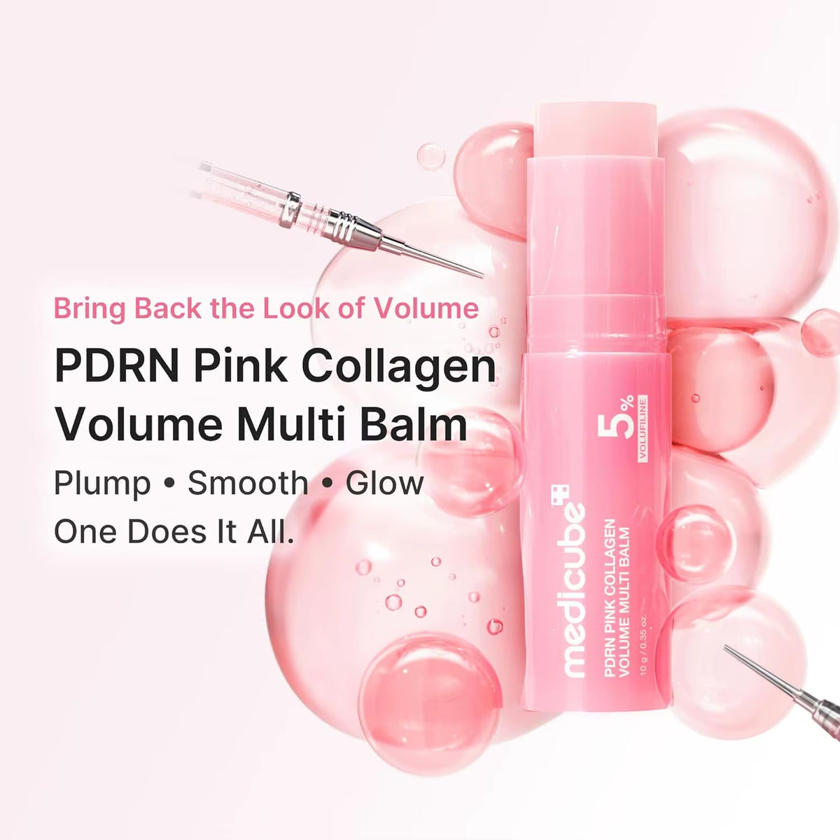 Medicube PD RN Pink Collagen Volume Multi Balm Stick Volufiline PD RN NAD Collagen Plumping Radiance Line Care