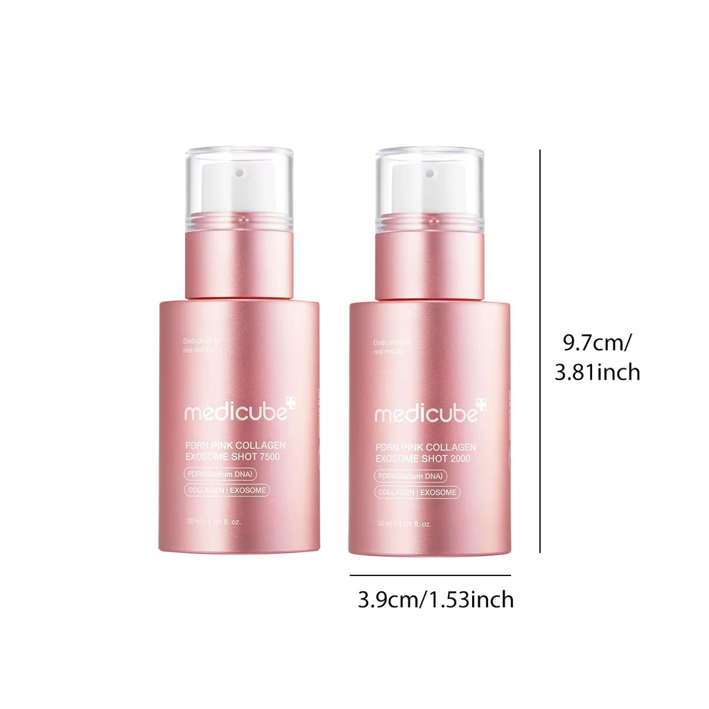 PDRN Pink Collagen Exosome Shot,Pink Transparent Liquid,Lightweight&Fast-Absorbing,Two Versions,K-Beauty,Korean Makeup