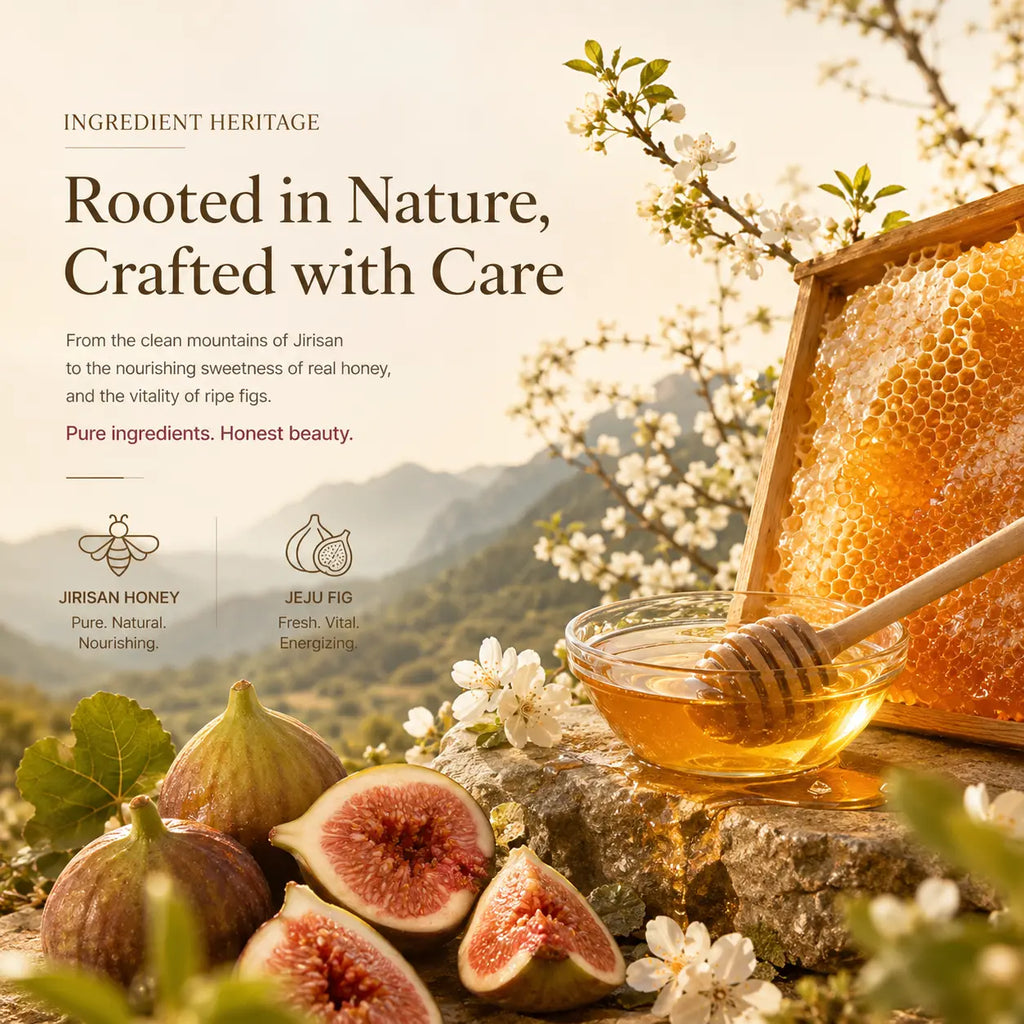 I'M from Fig & Sweet Honey Skincare Duo - Exfoliating Scrub and Nourishing Wash-Off Treatments for Hydrated, Radiant Skin (Korean Beauty)