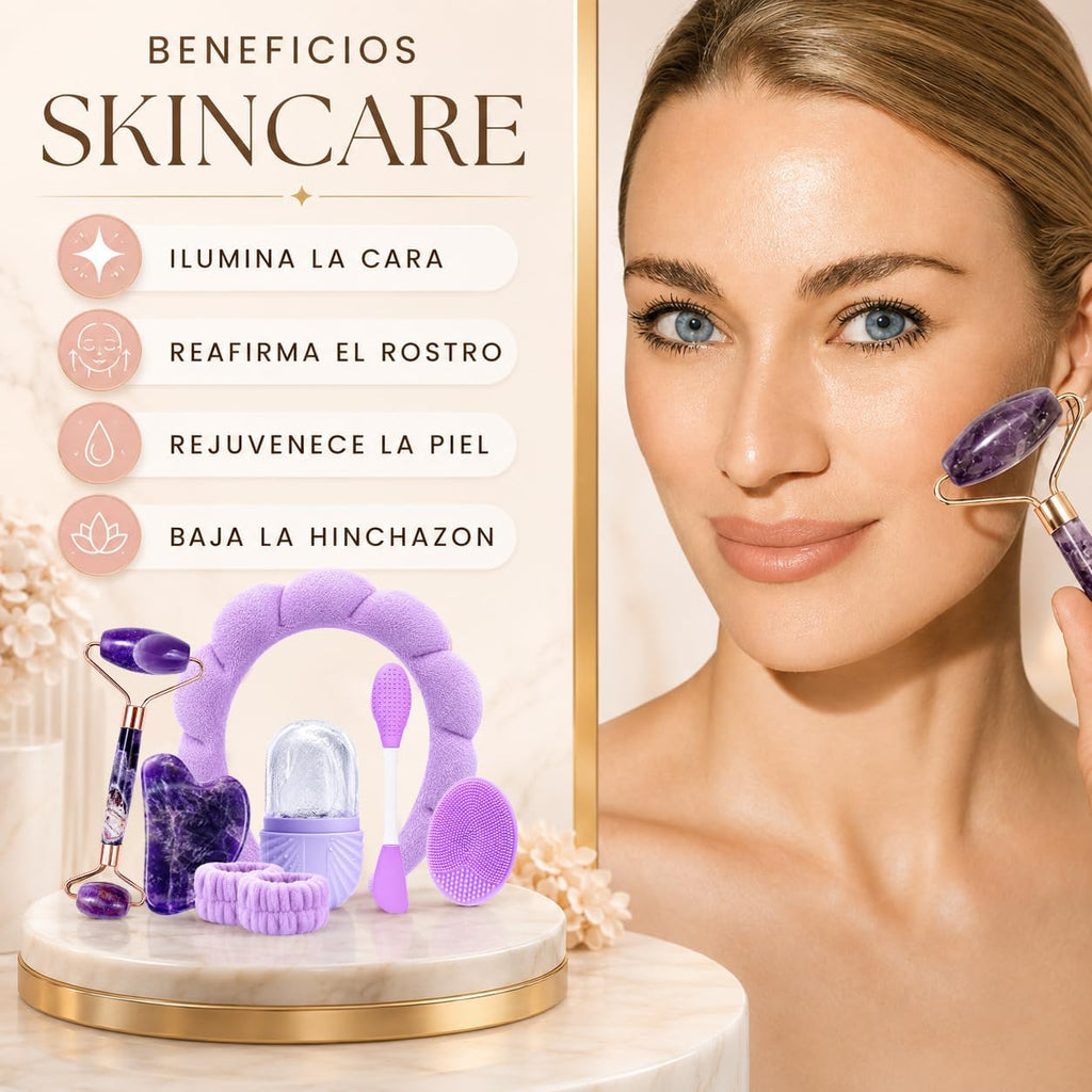 Skincare Kit, Skin Care, Pack Regalo Mujer, Skincare Coreano, Rutina Skincare Pack, Hielo Para La Cara, Gua Sha Facial, Ice Roller Facial, Skin Care Coreano, Regalos Originales Para Mujer Joven, KSLUX
