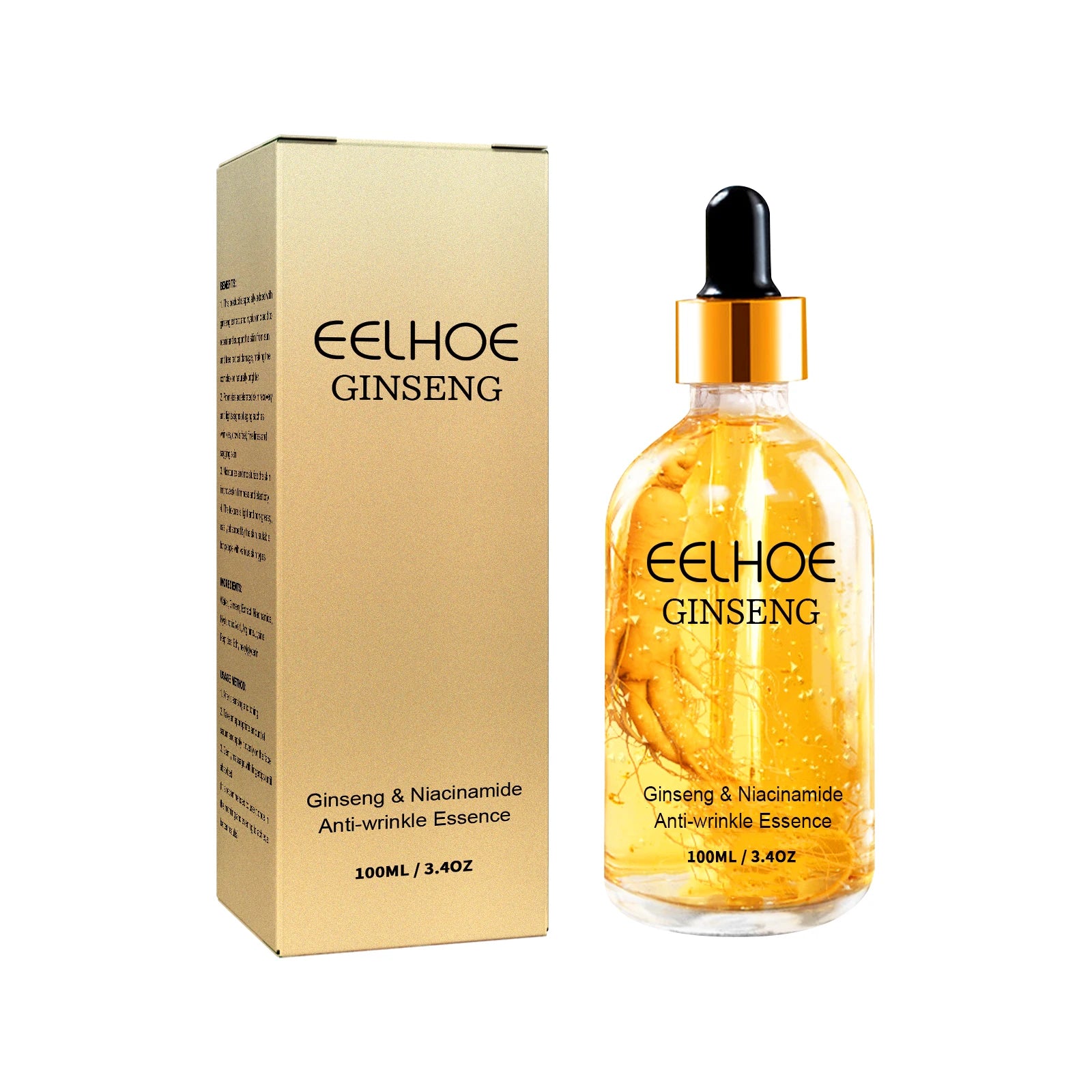 Ginseng Essence anti Wrinkle Lifting Firming Fade Fine Lines Moisturizing Lightening Hyaluronic Acid Niacinamide Facial Serum