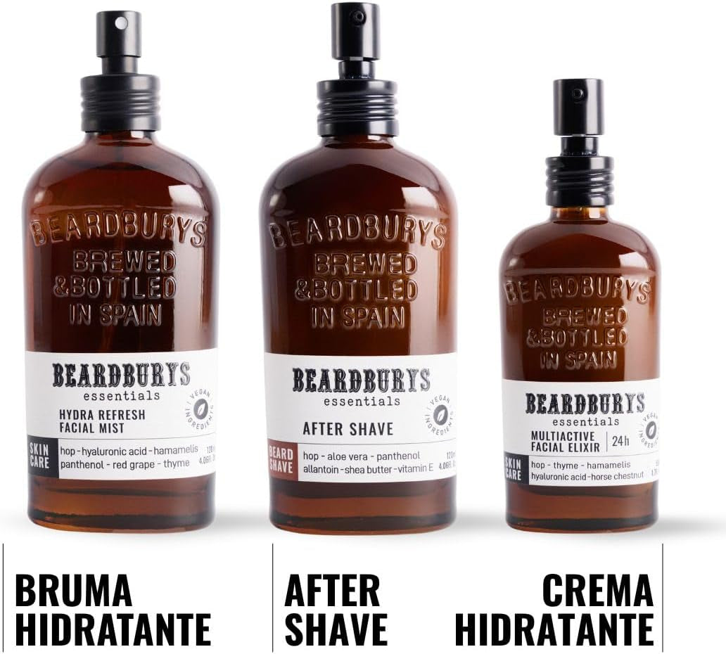 Beardburys Essentials Pack Cuidado Facial Hombre Diario Skincare (Facial Mousturising Kit)