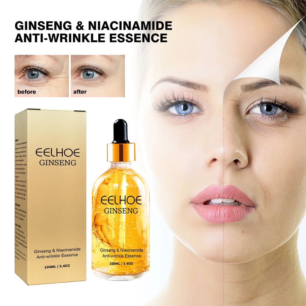 Ginseng Essence anti Wrinkle Lifting Firming Fade Fine Lines Moisturizing Lightening Hyaluronic Acid Niacinamide Facial Serum