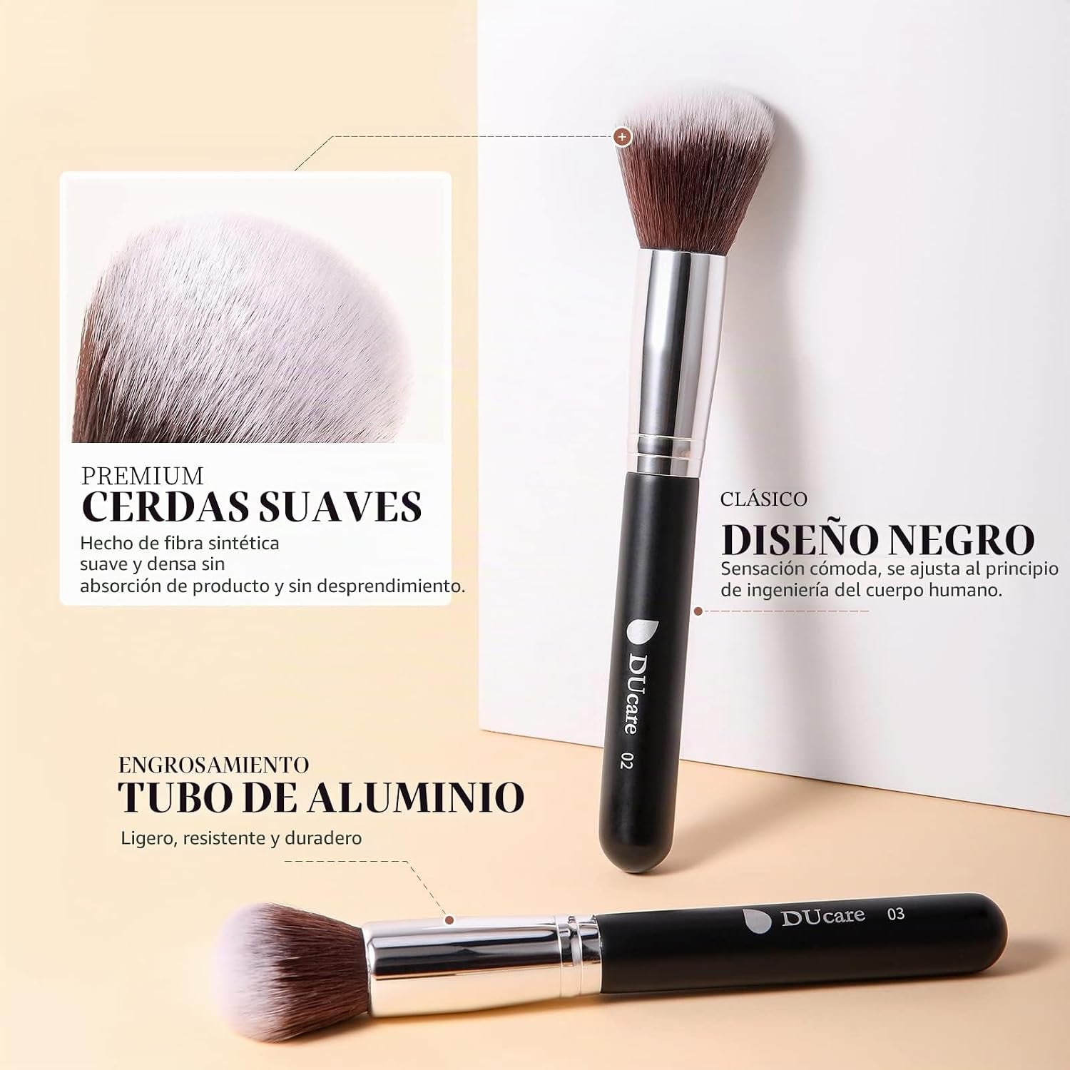 Ducare 15-Piece Makeup Brush Set with Carrying Bag