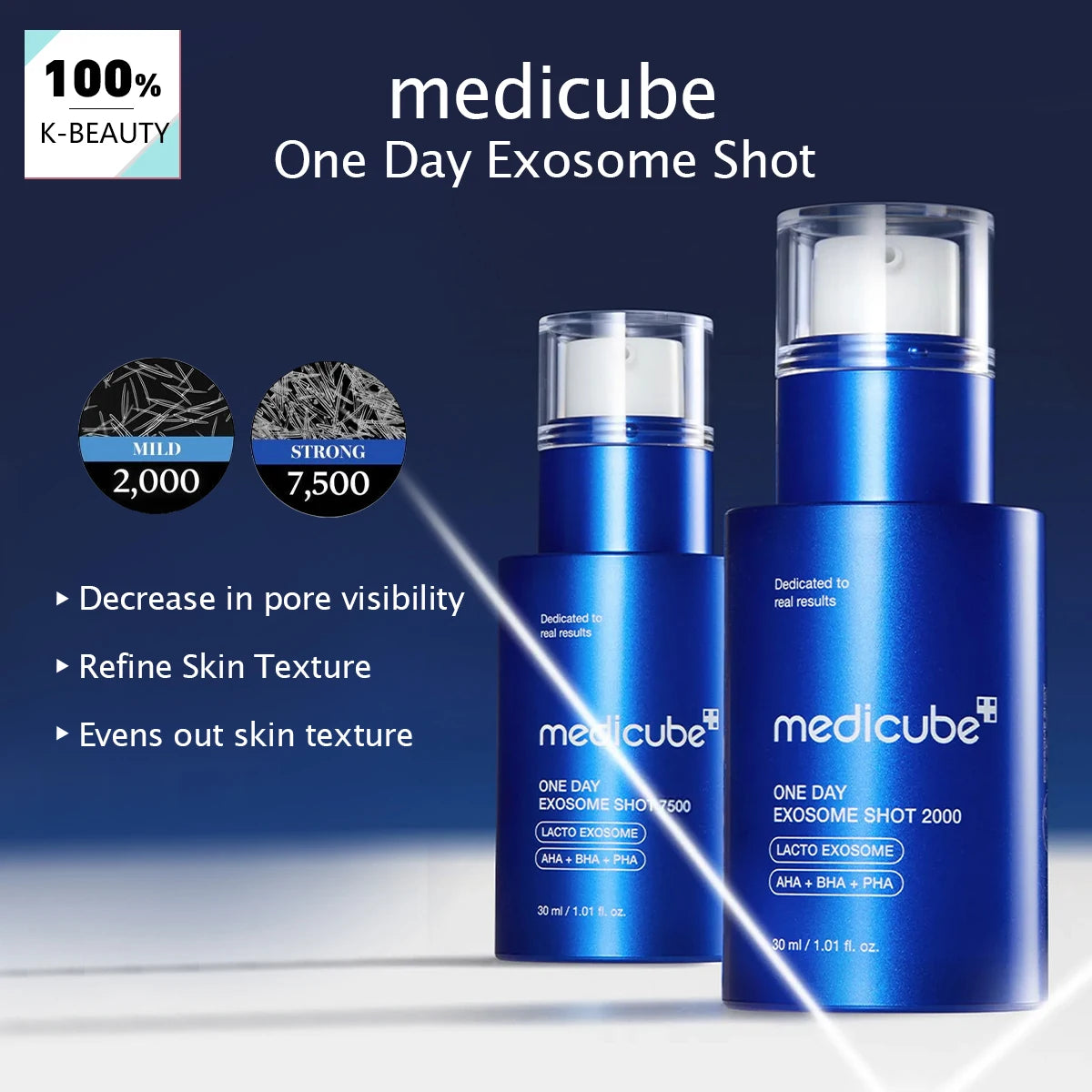 One Day Exosome Shot,Fast-Absorbing & Non-Sticky,Advanced Booster,Intensive Care,Korean Skincare,Korean Makeup