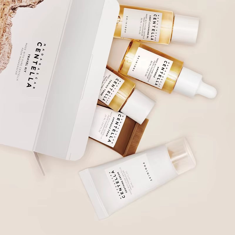 Centella Travel Travel Kit Toner Ampoule Soothing Cream Cleansing Oil Ampoule Foam Skincare Box Gift Sets Mothers Day Gifts